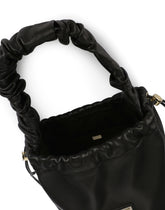 Nappa leather Soft bucket bag with branded tag - | Dolce & Gabbana