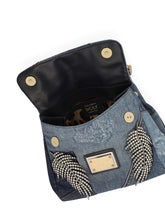 Small patchwork denim Sicily soft bag with embroidery - | Dolce & Gabbana