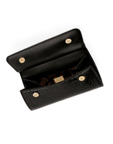 Small double-face Sicily bag in crocodile-print calfskin and leopard-print polished calfskin - | Dolce & Gabbana