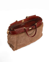 My Sicily shearling and alligator handbag - | Dolce & Gabbana