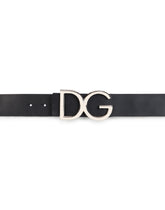 Leather belt with DG logo - | Dolce & Gabbana