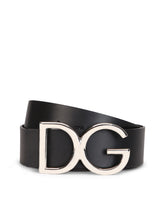 Leather belt with DG logo - | Dolce & Gabbana