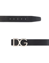 Leather belt with DG logo - | Dolce & Gabbana