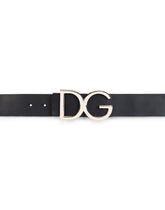 Leather belt with DG logo - | Dolce & Gabbana