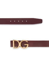 Leather belt with DG logo - | Dolce & Gabbana