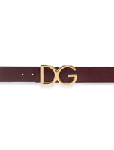 Leather belt with DG logo - | Dolce & Gabbana