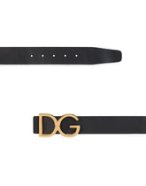 Leather belt with DG logo - | Dolce & Gabbana