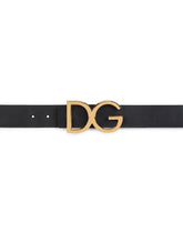 Leather belt with DG logo - | Dolce & Gabbana