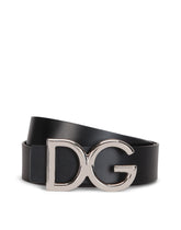 Leather belt with DG logo - | Dolce & Gabbana