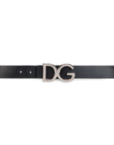 Leather belt with DG logo - | Dolce & Gabbana