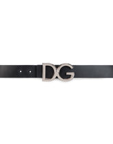 Leather belt with DG logo - | Dolce & Gabbana
