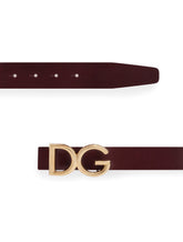 Leather belt with DG logo - | Dolce & Gabbana