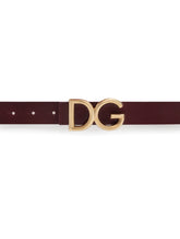 Leather belt with DG logo - | Dolce & Gabbana