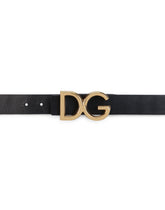 Leather belt with DG logo - | Dolce & Gabbana