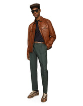 Dauphine leather belt - | Dolce & Gabbana