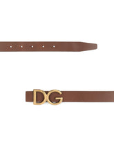 Dauphine leather belt - | Dolce & Gabbana