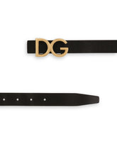 Dauphine leather belt - | Dolce & Gabbana