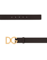 Luxury leather belt with DG logo - | Dolce & Gabbana