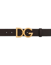 Luxury leather belt with DG logo - | Dolce & Gabbana