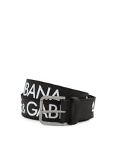 Tape belt with maxi print - | Dolce & Gabbana