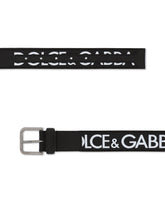 Tape belt with maxi print - | Dolce & Gabbana