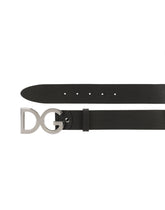 Hammered leather belt DG buckle - | Dolce & Gabbana