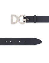 Hammered leather belt DG buckle - | Dolce & Gabbana