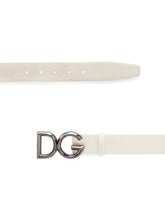 Cowhide belt with DG logo - | Dolce & Gabbana