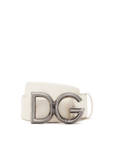 Cowhide belt with DG logo - | Dolce & Gabbana