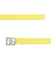 Calfskin belt with DG logo - | Dolce & Gabbana