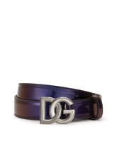 Iridescent patent leather belt - | Dolce & Gabbana