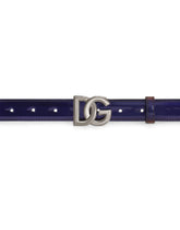 Iridescent patent leather belt - | Dolce & Gabbana