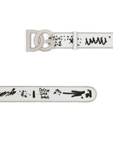 Graffiti-print calfskin belt - | Dolce & Gabbana