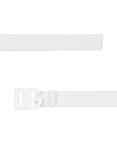 Matte nappa leather belt with crossover DG logo buckle - | Dolce & Gabbana