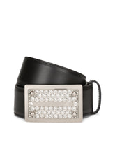 Calfskin belt with metal buckle - | Dolce & Gabbana