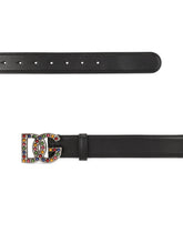 Belt with bejeweled buckle - | Dolce & Gabbana