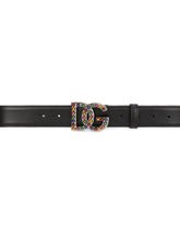 Belt with bejeweled buckle - | Dolce & Gabbana