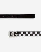 Calfskin belt with two-tone studs - | Dolce & Gabbana