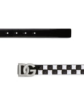 Calfskin belt with two-tone studs - | Dolce & Gabbana