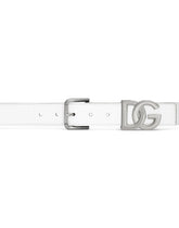 Calfskin belt with DG logo - | Dolce & Gabbana