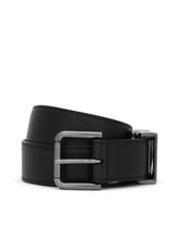 Calfskin belt with DG logo - | Dolce & Gabbana