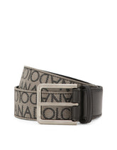 Calfskin and jacquard belt - | Dolce & Gabbana