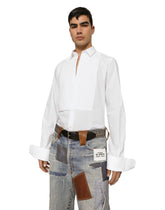 Calfskin and jacquard belt - | Dolce & Gabbana