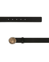 Leather belt with brand coin - | Dolce & Gabbana