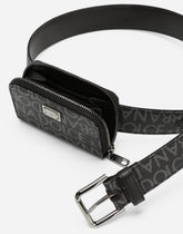 Multifunction belt in coated jacquard - | Dolce & Gabbana