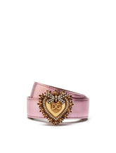 DEVOTION BELT IN LAMINATED LEATHER - | Dolce & Gabbana