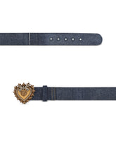 Devotion belt in patchwork denim - | Dolce & Gabbana