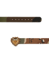 Devotion belt in camouflage patchwork - | Dolce & Gabbana