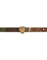 Devotion belt in camouflage patchwork - | Dolce & Gabbana