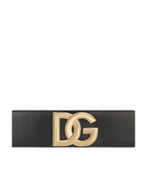 Stretch band and lux leather belt with DG logo - | Dolce & Gabbana